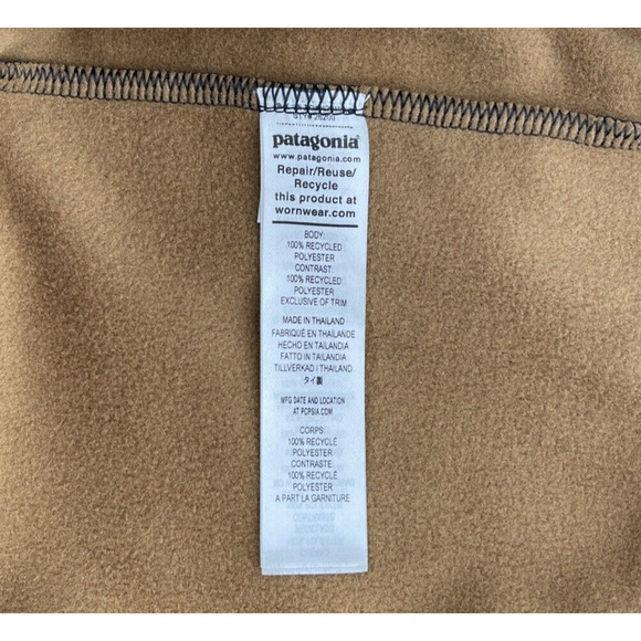 Patagonia Microdini Half Zip Pullover Mens XXL Black Brown Style 26200 - Picture 7 of 8